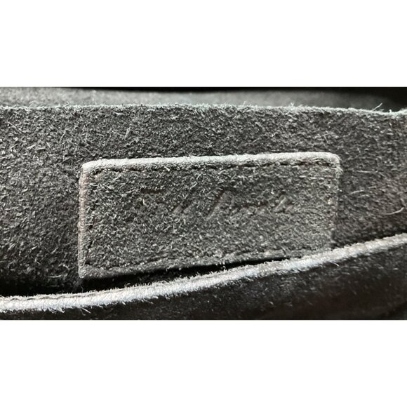 Free People Womens Crossbody Bag Black Suede Fringe Tassel Boho Western - Picture 3 of 10